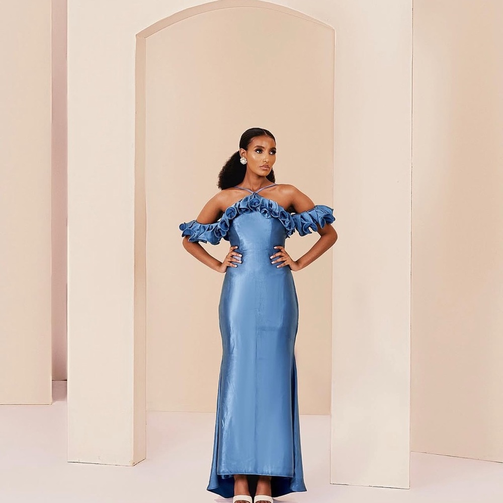 Jewel Jemia Blue Off-Shoulder Dress